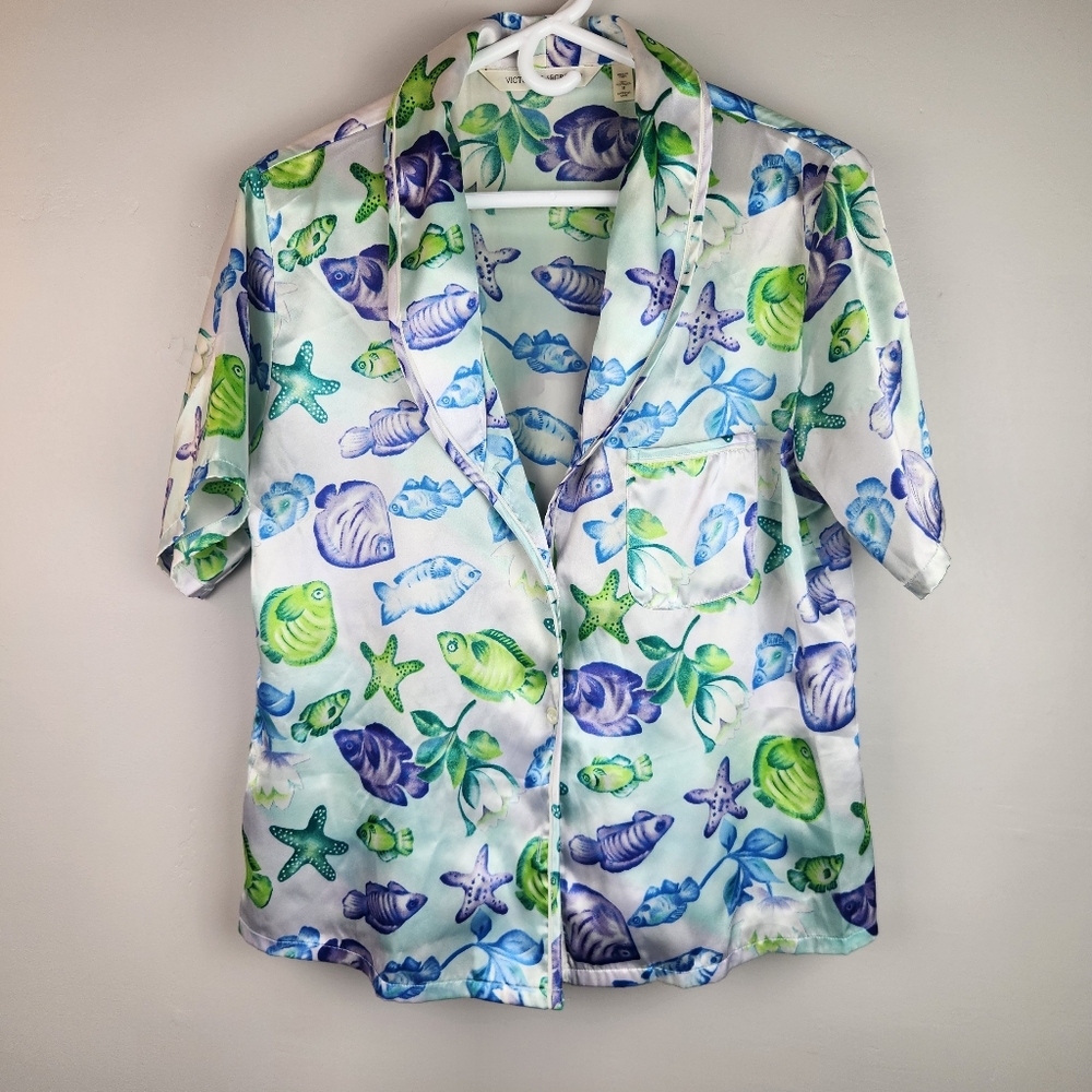 Vintage Victoria's Secret Sleep Set Ocean Sealife